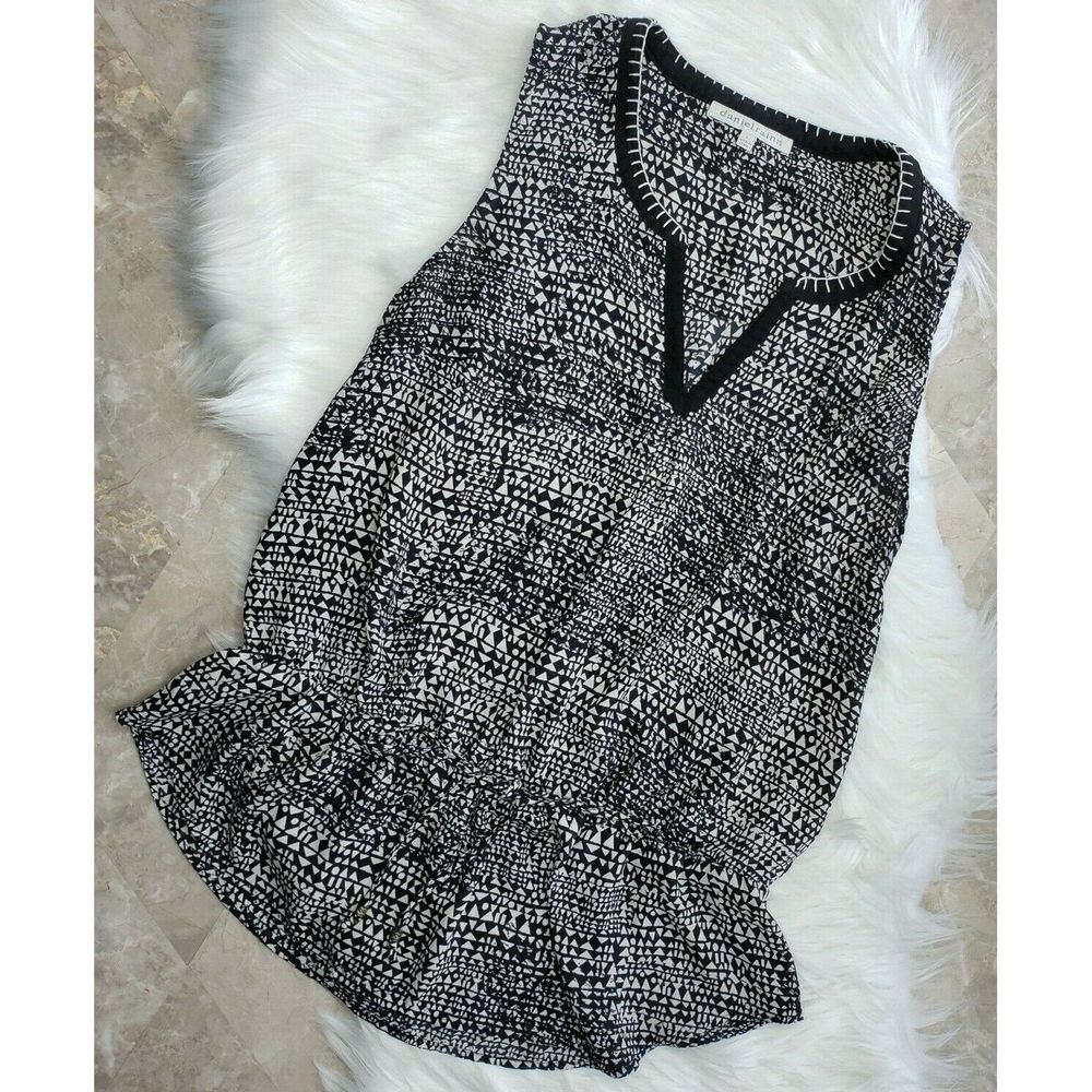 DANIEL RAINN Tunic Blouse Sleeveless V-Neck Sz Lg
